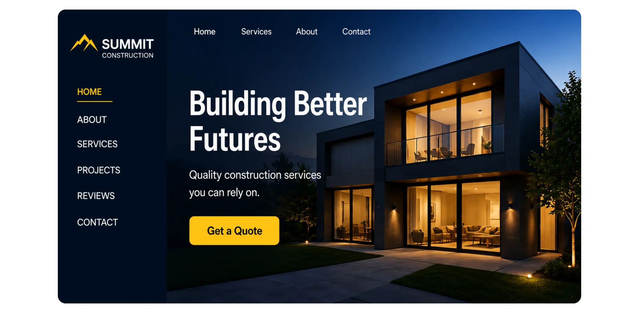 Website design example